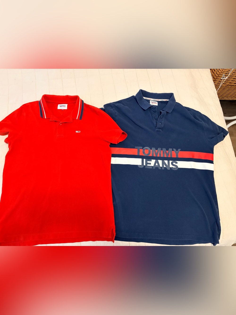 Tommy Hilfiger Red Tommy Jeans Polo Shirt